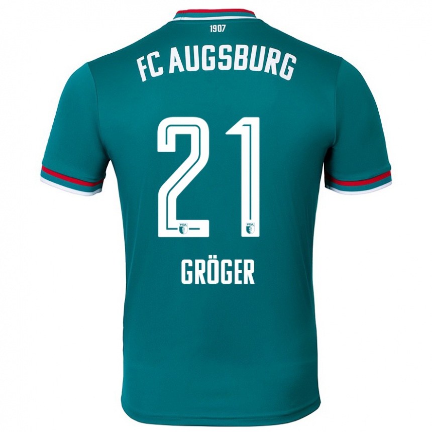 Moteriškas Elias Gröger #21 Tamsiai Žalia Išvykos Marškinėliai 2024/25 T-Shirt