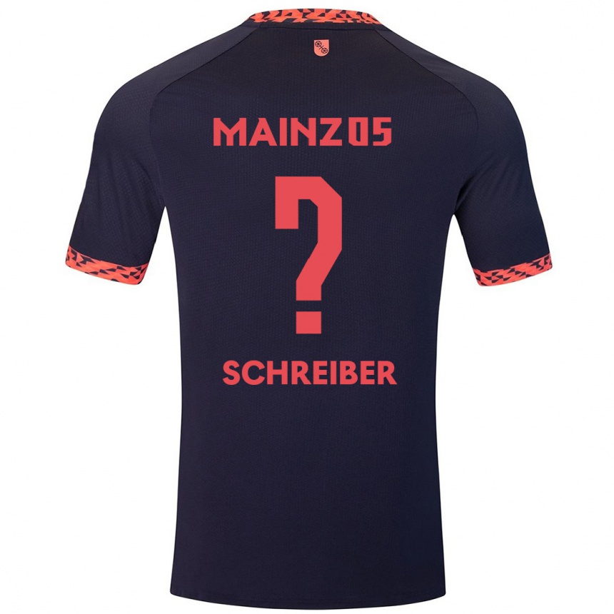 Moteriškas Philipp Schreiber #0 Mėlyna Koralų Raudona Išvykos Marškinėliai 2024/25 T-Shirt