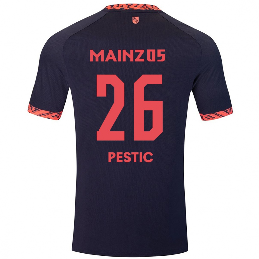 Moteriškas Dominik Pestic #26 Mėlyna Koralų Raudona Išvykos Marškinėliai 2024/25 T-Shirt