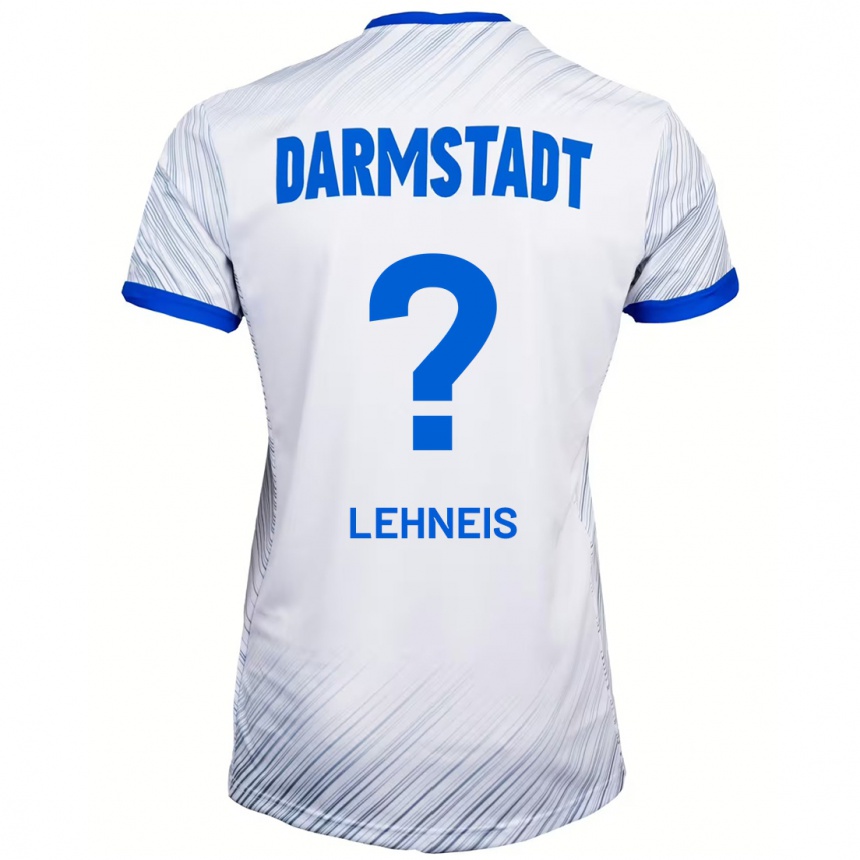 Moteriškas Daniel Lehneis #0 Balta Mėlyna Išvykos Marškinėliai 2024/25 T-Shirt