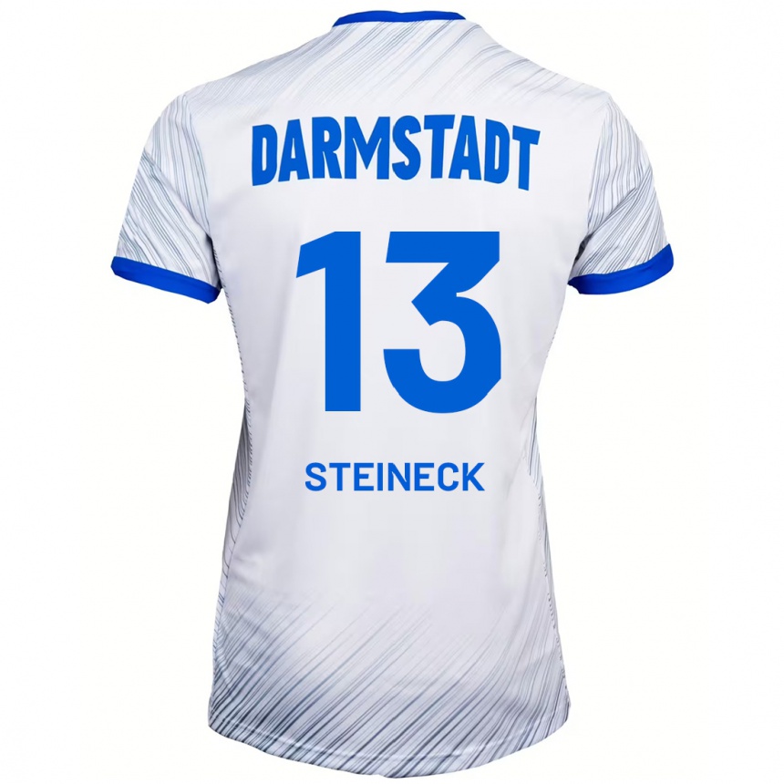 Moteriškas Tom Steineck #13 Balta Mėlyna Išvykos Marškinėliai 2024/25 T-Shirt