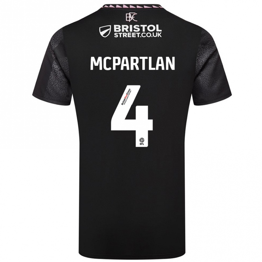 Moteriškas Brenna Mcpartlan #4 Juoda Išvykos Marškinėliai 2024/25 T-Shirt