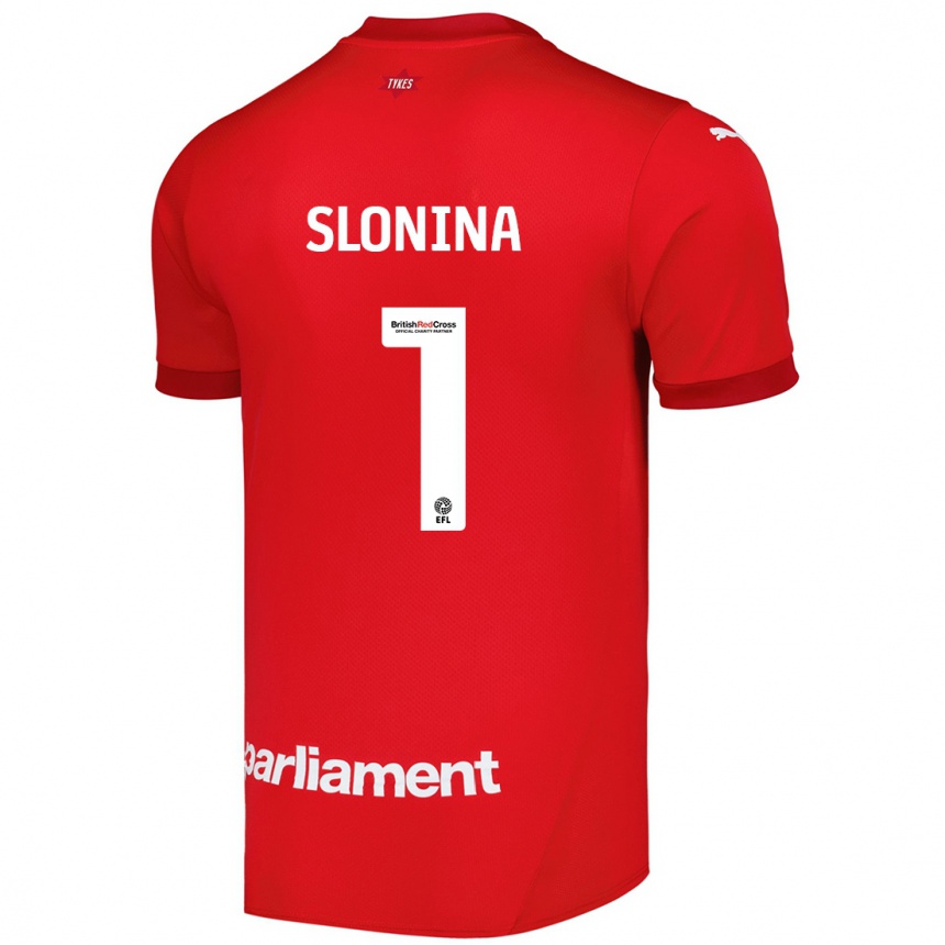 Vaikiškas Gabriel Slonina #1 Raudona Namų Marškinėliai 2024/25 T-Shirt