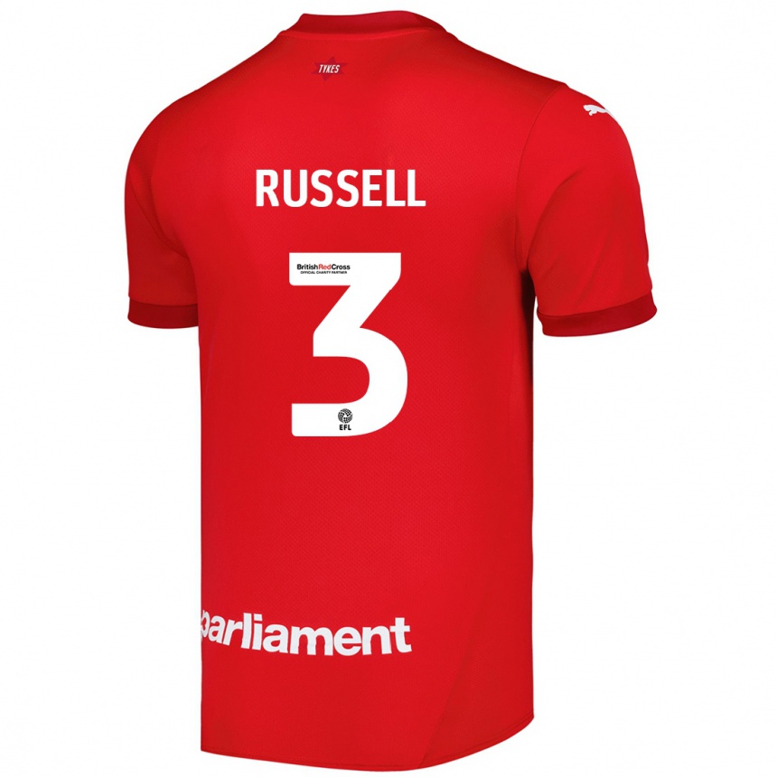 Vaikiškas Jon Russell #3 Raudona Namų Marškinėliai 2024/25 T-Shirt