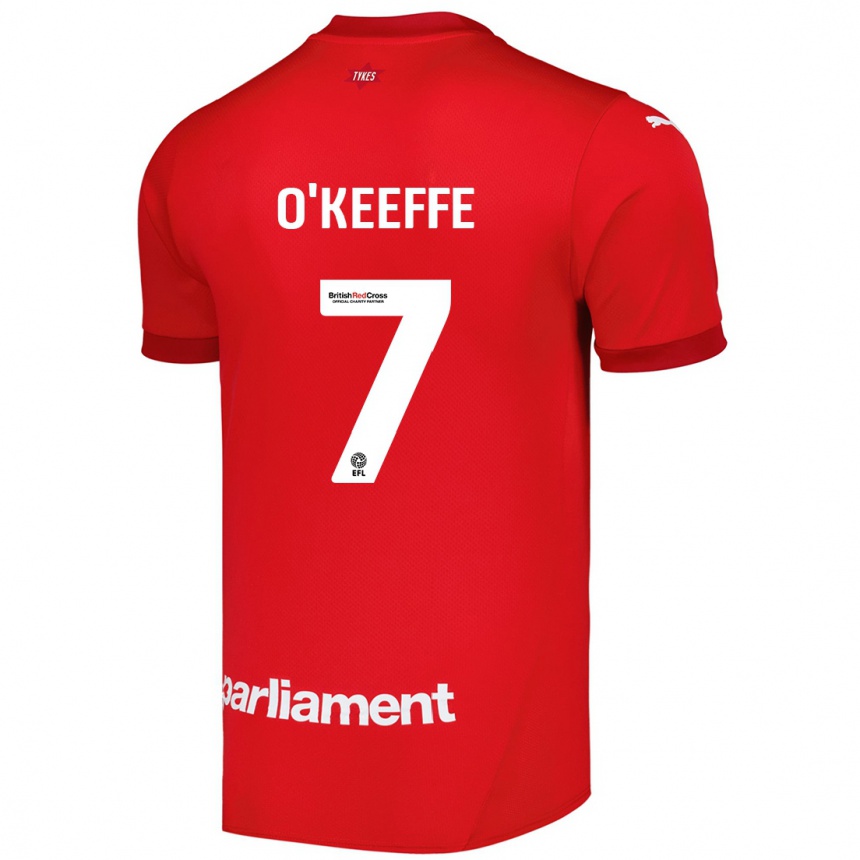 Vaikiškas Corey O'keeffe #7 Raudona Namų Marškinėliai 2024/25 T-Shirt