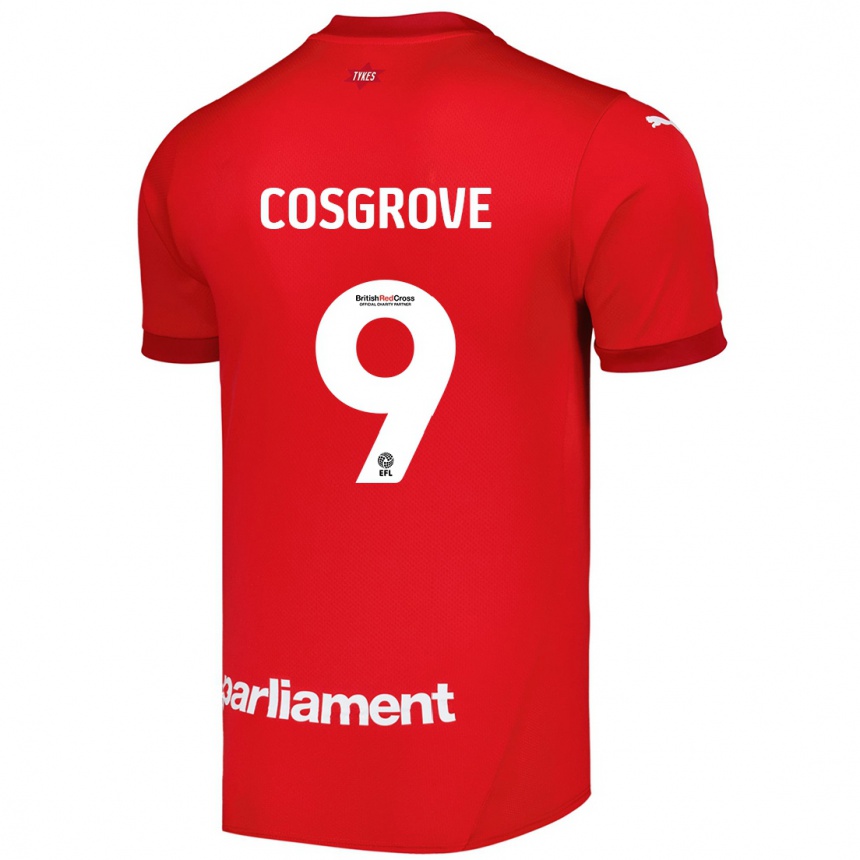 Vaikiškas Sam Cosgrove #9 Raudona Namų Marškinėliai 2024/25 T-Shirt