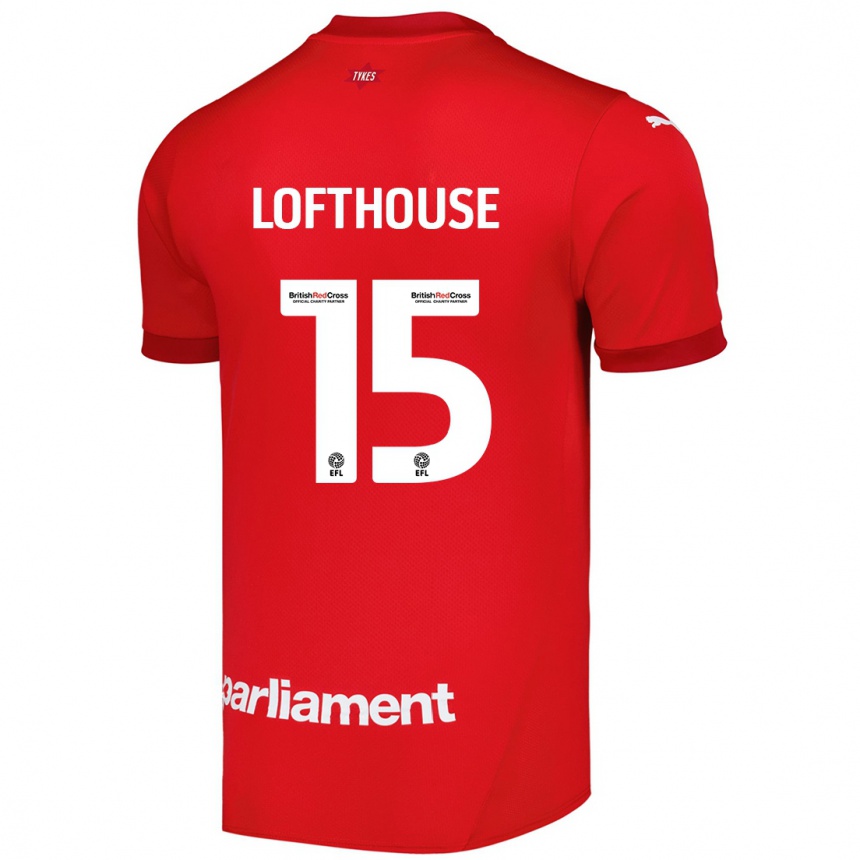 Vaikiškas Kyran Lofthouse #15 Raudona Namų Marškinėliai 2024/25 T-Shirt