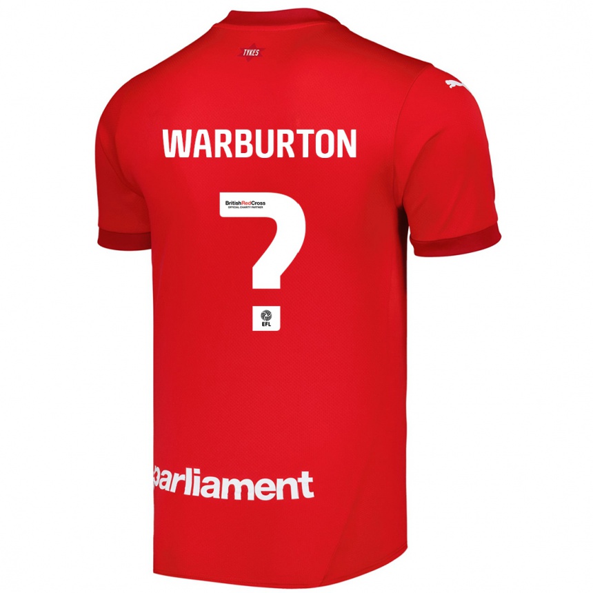 Vaikiškas Owen Warburton #0 Raudona Namų Marškinėliai 2024/25 T-Shirt