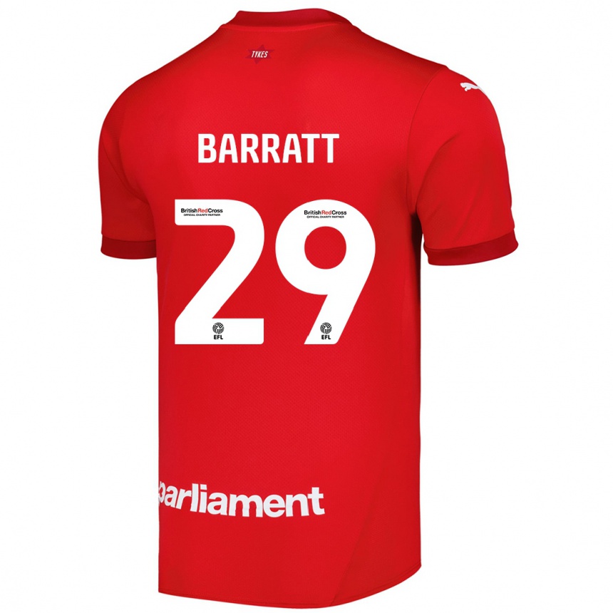 Vaikiškas Connor Barratt #29 Raudona Namų Marškinėliai 2024/25 T-Shirt