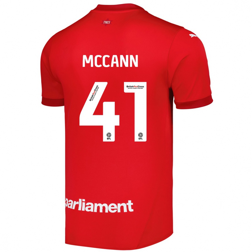 Vaikiškas Bayley Mccann #41 Raudona Namų Marškinėliai 2024/25 T-Shirt