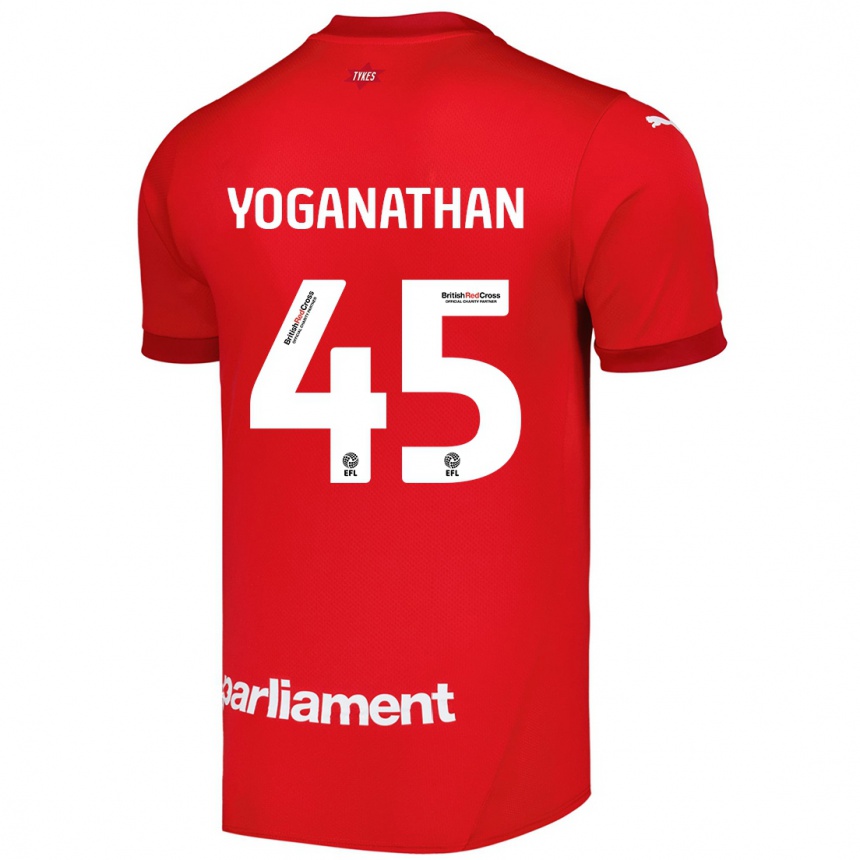 Vaikiškas Vimal Yoganathan #45 Raudona Namų Marškinėliai 2024/25 T-Shirt