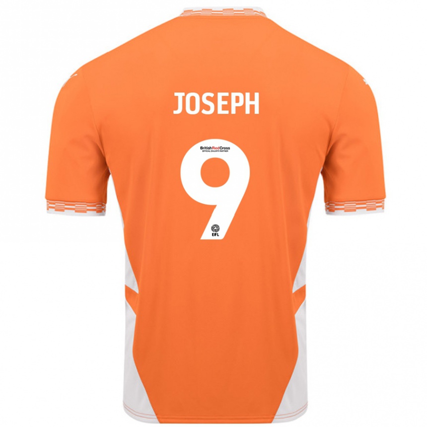 Vaikiškas Kyle Joseph #9 Oranžinė Balta Namų Marškinėliai 2024/25 T-Shirt