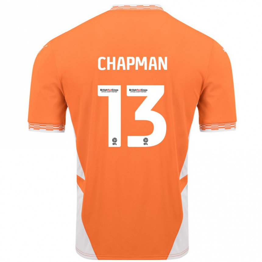 Vaikiškas Mackenzie Chapman #13 Oranžinė Balta Namų Marškinėliai 2024/25 T-Shirt