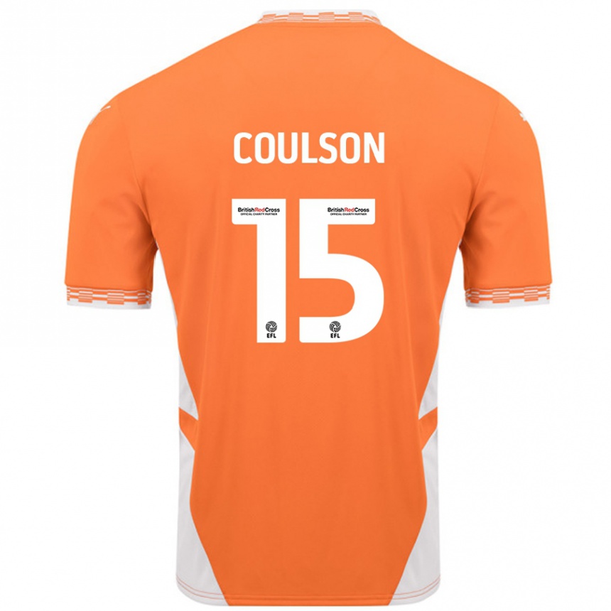 Vaikiškas Hayden Coulson #15 Oranžinė Balta Namų Marškinėliai 2024/25 T-Shirt