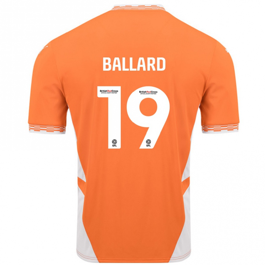 Vaikiškas Dom Ballard #19 Oranžinė Balta Namų Marškinėliai 2024/25 T-Shirt