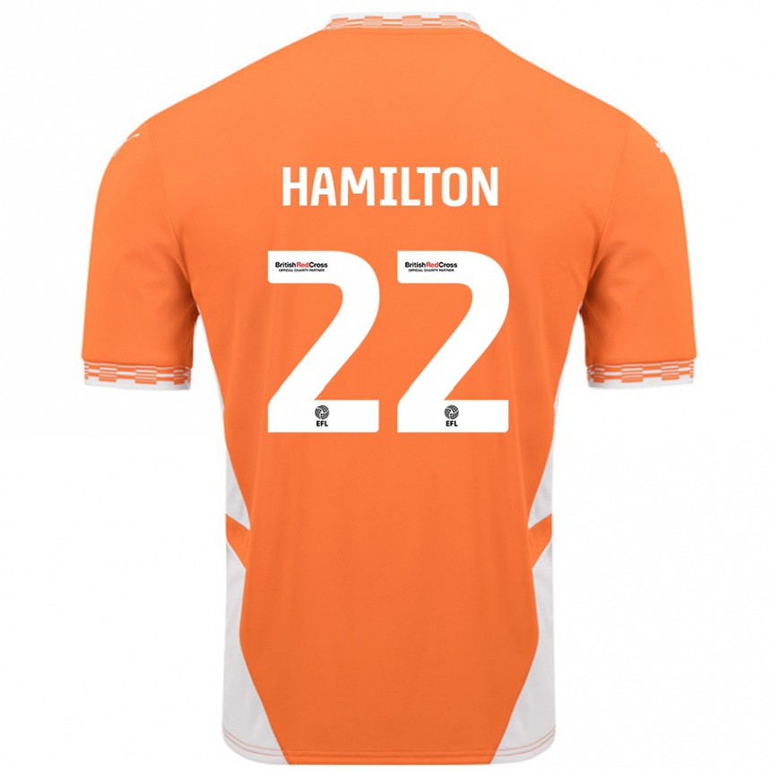 Vaikiškas Cj Hamilton #22 Oranžinė Balta Namų Marškinėliai 2024/25 T-Shirt