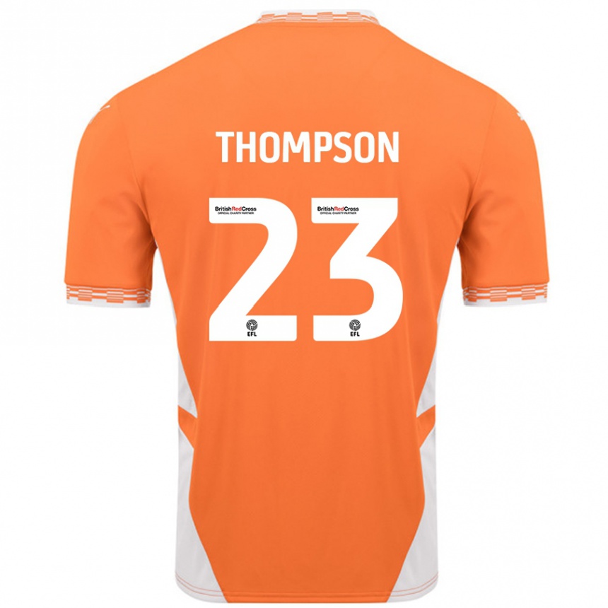 Vaikiškas Dominic Thompson #23 Oranžinė Balta Namų Marškinėliai 2024/25 T-Shirt