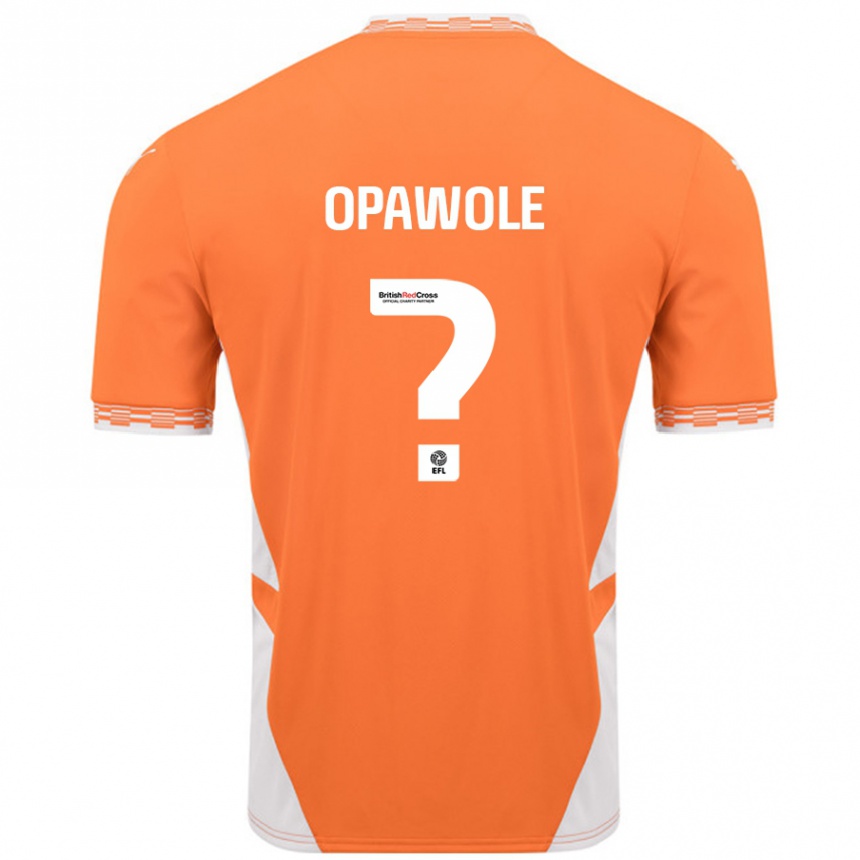 Vaikiškas Johnson Opawole #0 Oranžinė Balta Namų Marškinėliai 2024/25 T-Shirt