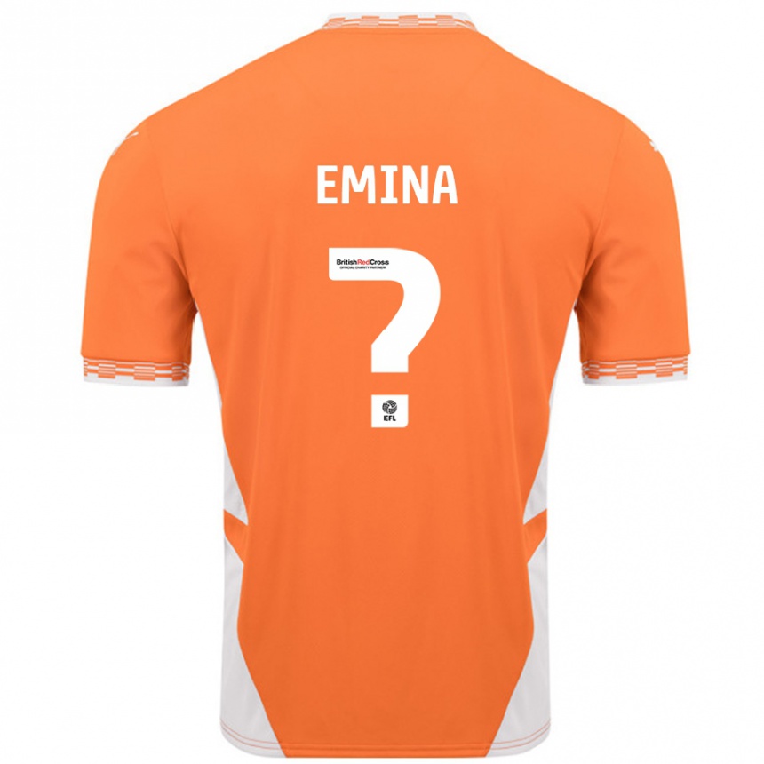 Vaikiškas Ezra Emina #0 Oranžinė Balta Namų Marškinėliai 2024/25 T-Shirt