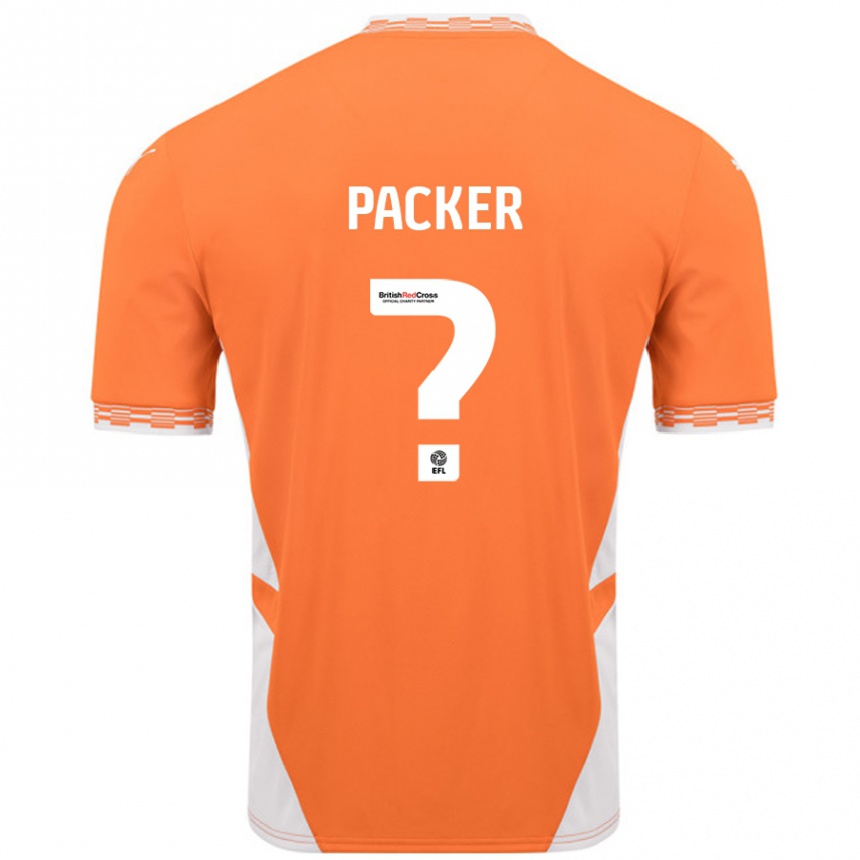 Vaikiškas Caitlin Packer #0 Oranžinė Balta Namų Marškinėliai 2024/25 T-Shirt