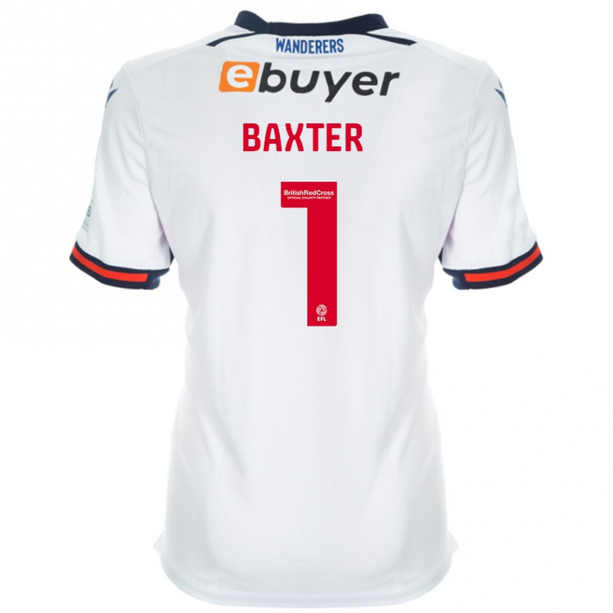 Vaikiškas Nathan Baxter #1 Baltas Namų Marškinėliai 2024/25 T-Shirt