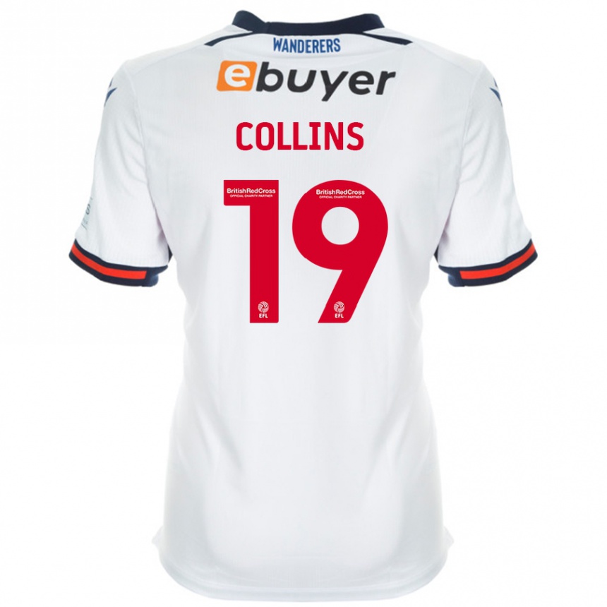 Vaikiškas Aaron Collins #19 Baltas Namų Marškinėliai 2024/25 T-Shirt