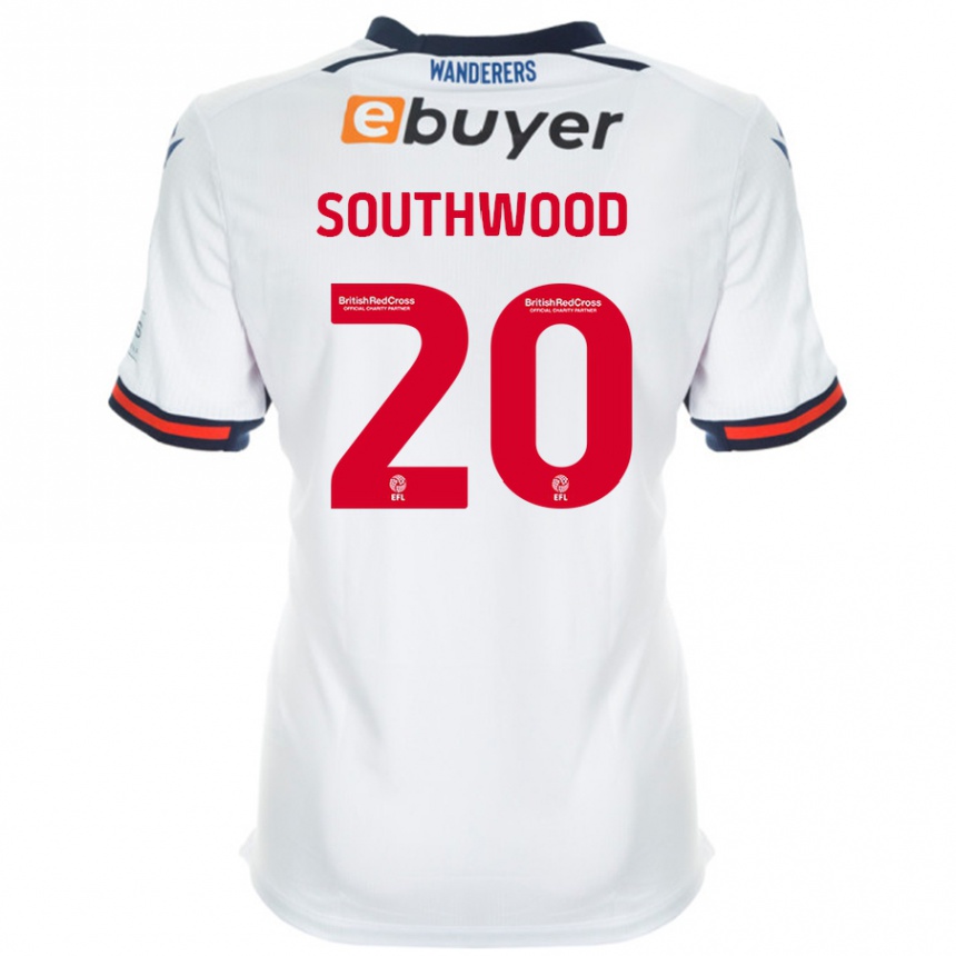 Vaikiškas Luke Southwood #20 Baltas Namų Marškinėliai 2024/25 T-Shirt