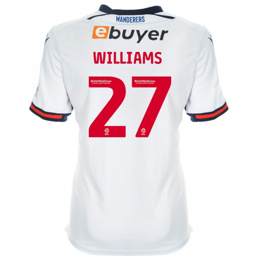 Vaikiškas Randell Williams #27 Baltas Namų Marškinėliai 2024/25 T-Shirt