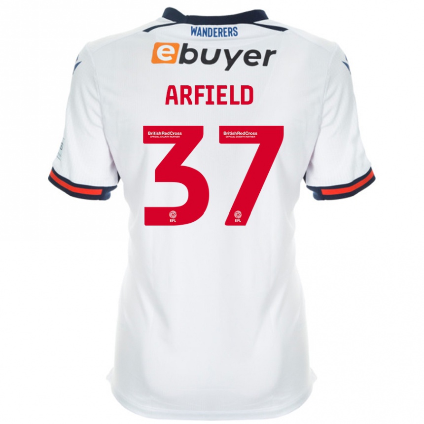 Vaikiškas Scott Arfield #37 Baltas Namų Marškinėliai 2024/25 T-Shirt