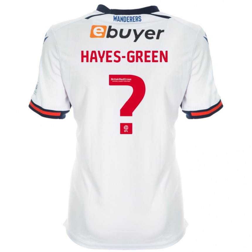 Vaikiškas Charlie Hayes-Green #0 Baltas Namų Marškinėliai 2024/25 T-Shirt