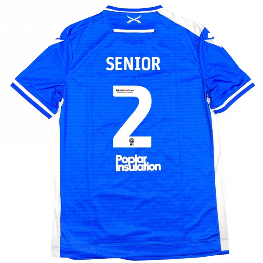 Vaikiškas Joel Senior #2 Mėlyna Balta Namų Marškinėliai 2024/25 T-Shirt