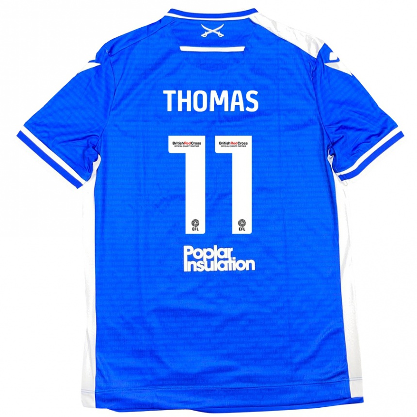 Vaikiškas Luke Thomas #11 Mėlyna Balta Namų Marškinėliai 2024/25 T-Shirt