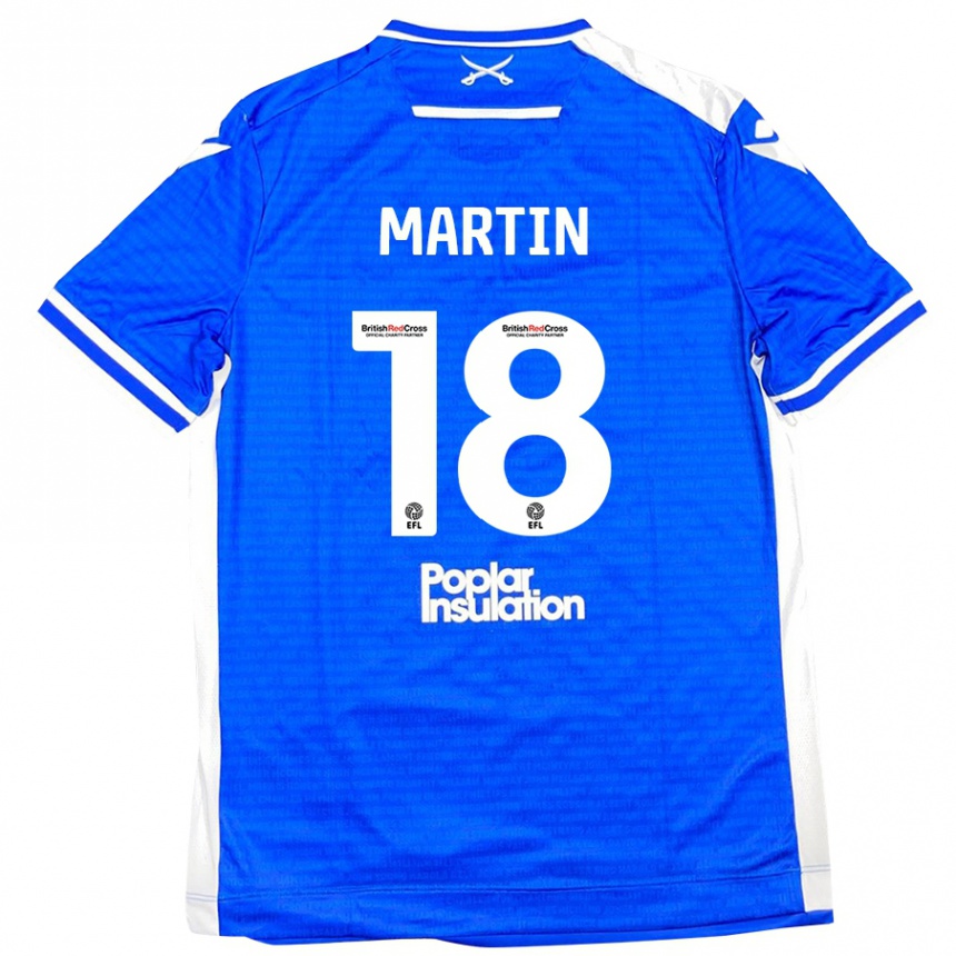 Vaikiškas Chris Martin #18 Mėlyna Balta Namų Marškinėliai 2024/25 T-Shirt