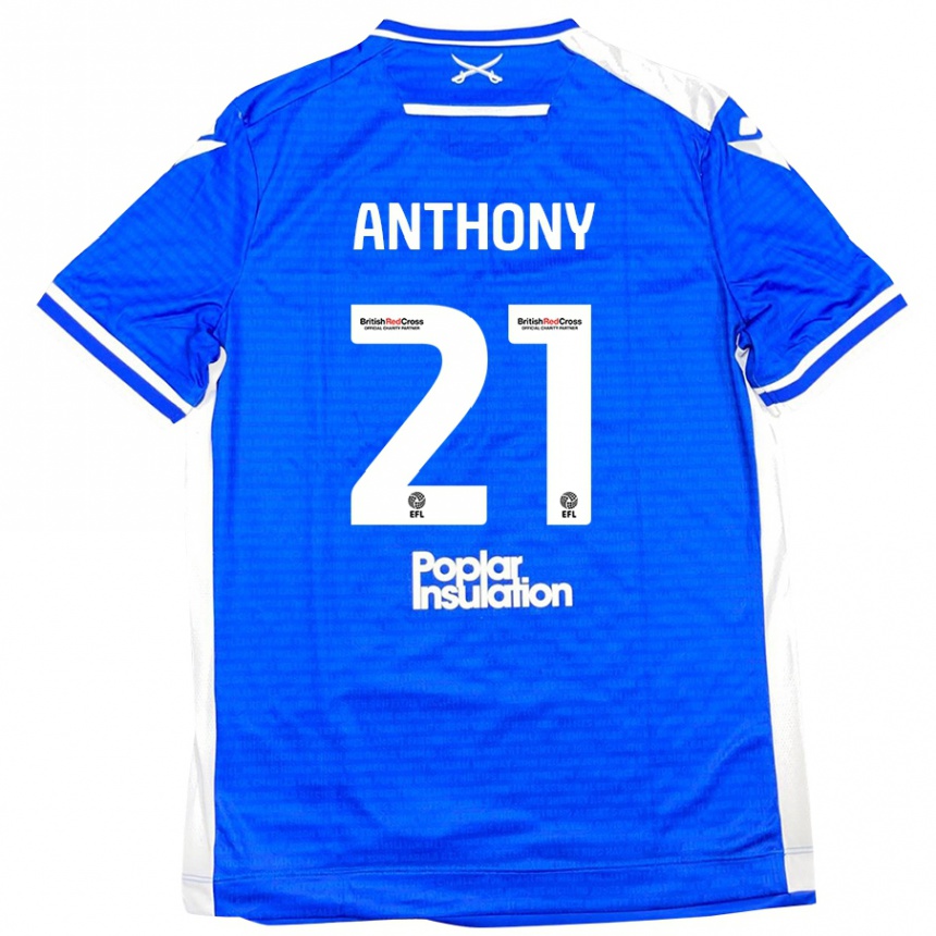 Vaikiškas Micah Anthony #21 Mėlyna Balta Namų Marškinėliai 2024/25 T-Shirt