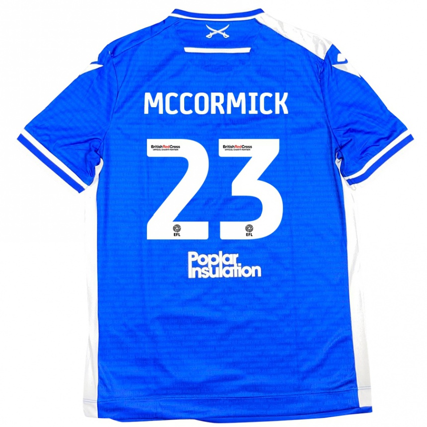 Vaikiškas Luke Mccormick #23 Mėlyna Balta Namų Marškinėliai 2024/25 T-Shirt