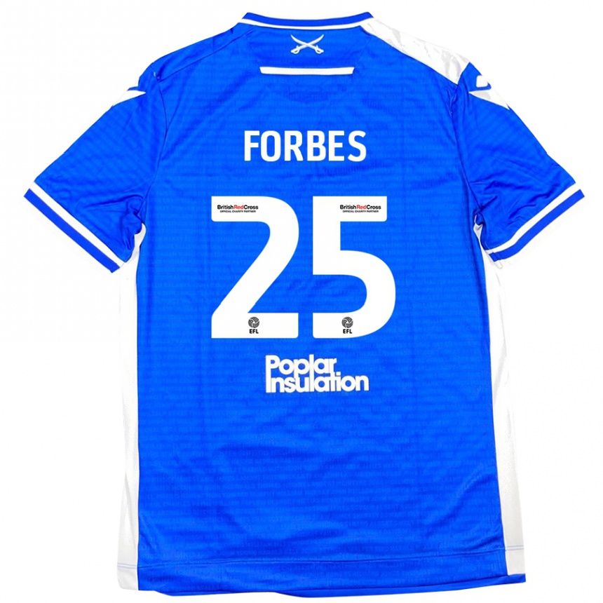 Vaikiškas Michael Forbes #25 Mėlyna Balta Namų Marškinėliai 2024/25 T-Shirt