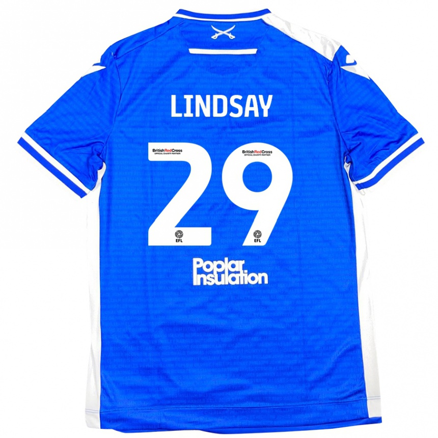 Vaikiškas Jamie Lindsay #29 Mėlyna Balta Namų Marškinėliai 2024/25 T-Shirt