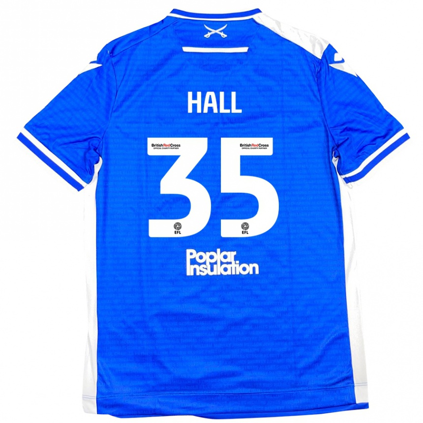 Vaikiškas Matt Hall #35 Mėlyna Balta Namų Marškinėliai 2024/25 T-Shirt