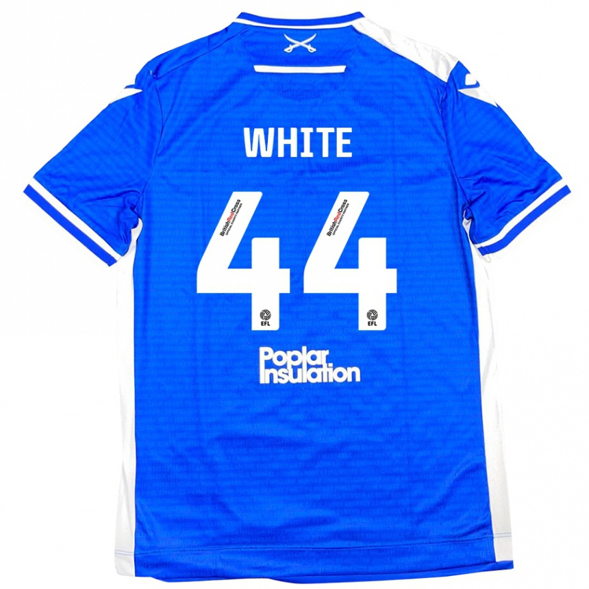 Vaikiškas Charlie White #44 Mėlyna Balta Namų Marškinėliai 2024/25 T-Shirt