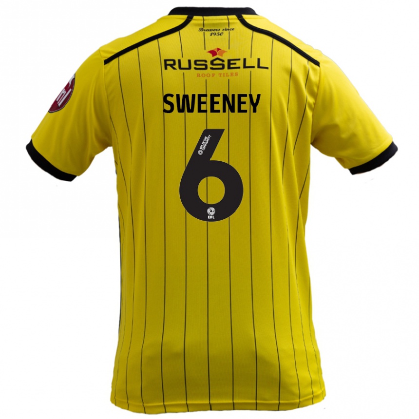 Vaikiškas Ryan Sweeney #6 Geltona Namų Marškinėliai 2024/25 T-Shirt