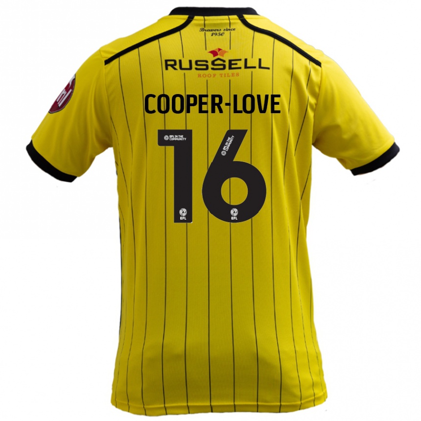 Vaikiškas Jack Cooper-Love #16 Geltona Namų Marškinėliai 2024/25 T-Shirt