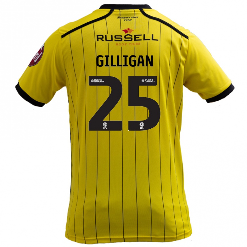 Vaikiškas Ciaran Gilligan #25 Geltona Namų Marškinėliai 2024/25 T-Shirt