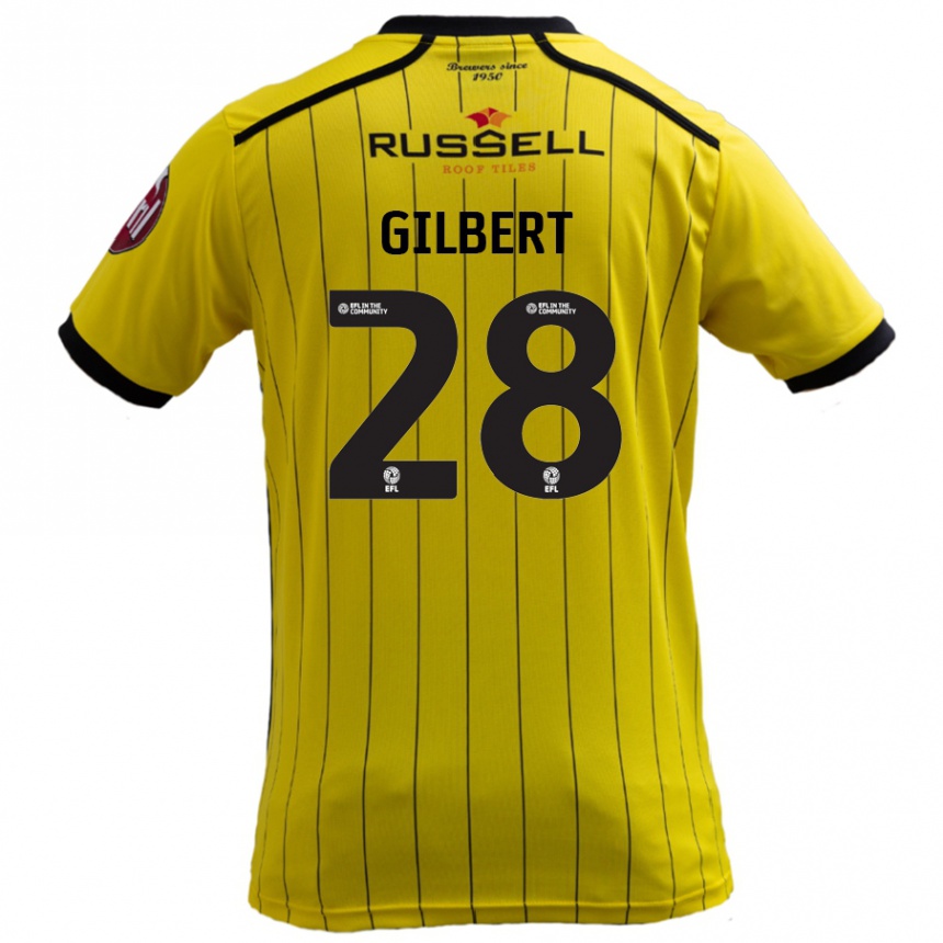 Vaikiškas Cameron Gilbert #28 Geltona Namų Marškinėliai 2024/25 T-Shirt