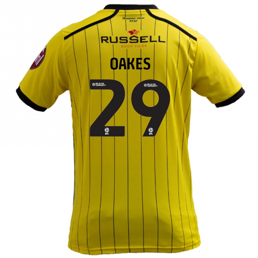 Vaikiškas Toby Oakes #29 Geltona Namų Marškinėliai 2024/25 T-Shirt