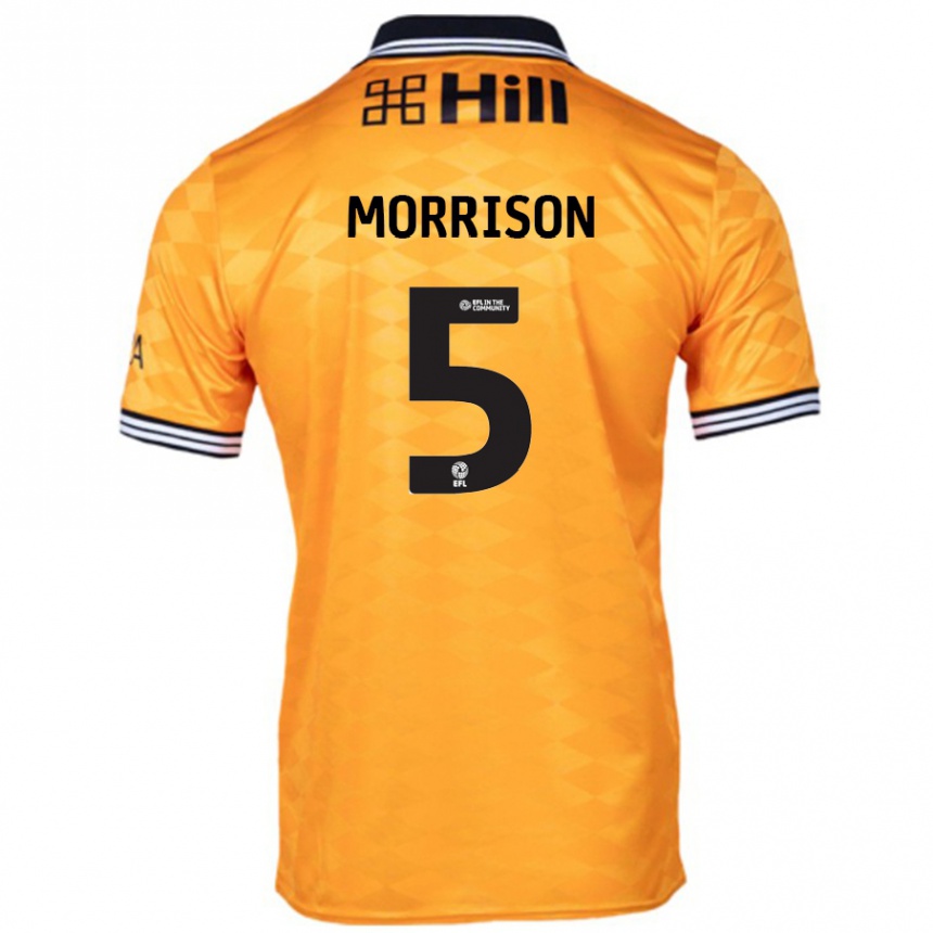 Vaikiškas Michael Morrison #5 Oranžinė Namų Marškinėliai 2024/25 T-Shirt