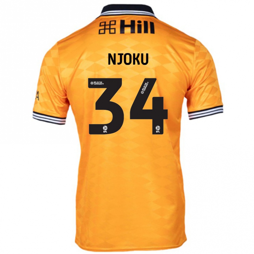 Vaikiškas Brandon Njoku #34 Oranžinė Namų Marškinėliai 2024/25 T-Shirt