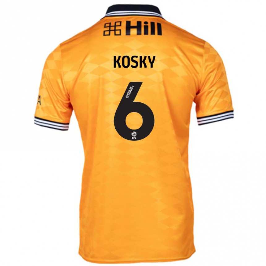 Vaikiškas Rachel Kosky #6 Oranžinė Namų Marškinėliai 2024/25 T-Shirt