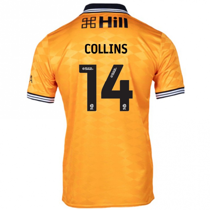 Vaikiškas Natasha Collins #14 Oranžinė Namų Marškinėliai 2024/25 T-Shirt