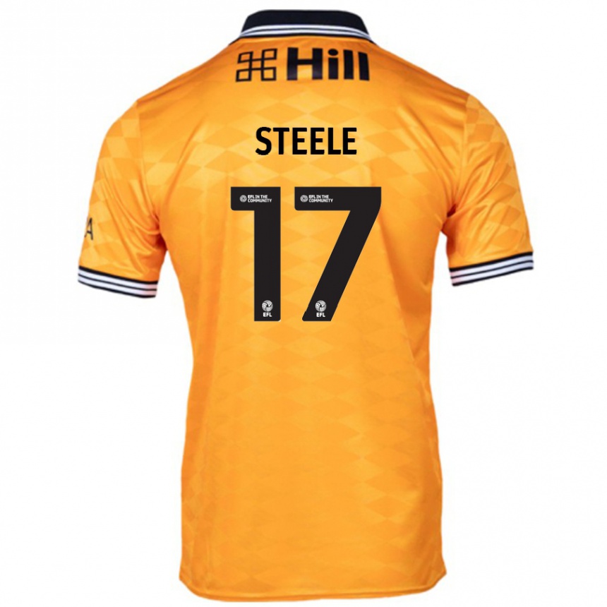 Vaikiškas Fran Steele #17 Oranžinė Namų Marškinėliai 2024/25 T-Shirt