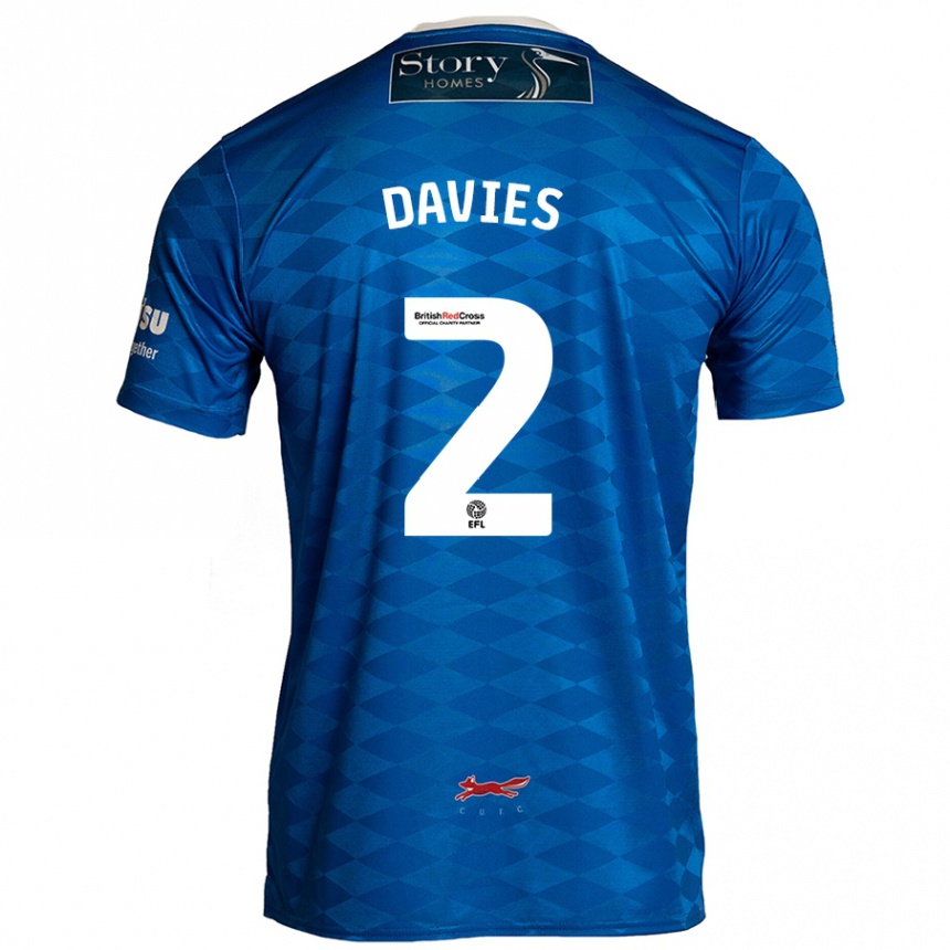 Vaikiškas Archie Davies #2 Mėlyna Namų Marškinėliai 2024/25 T-Shirt